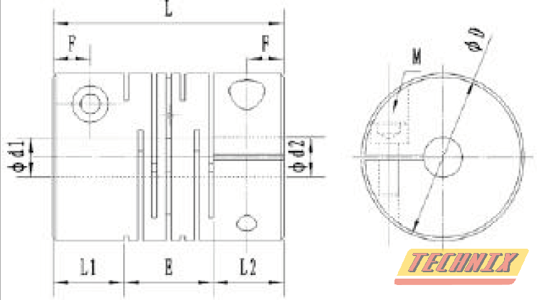 Муфта соединительная FC50-P2 (d=12 мм) TECHNIX