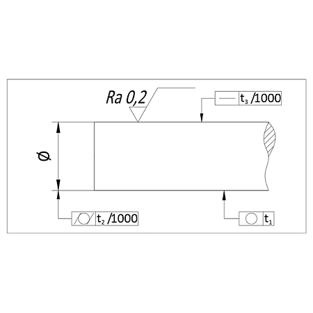 Вал прецизионный (нерж.) WRA10 L=250 см TECHNIX