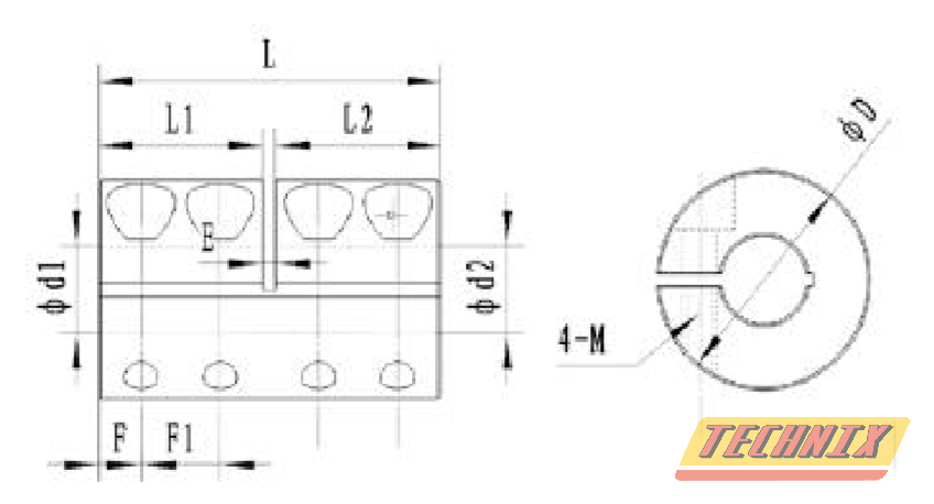 Муфта соединительная RC16-C (d=5 мм) TECHNIX