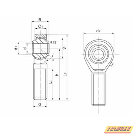 Шарнирный наконечник POS12L TECHNIX