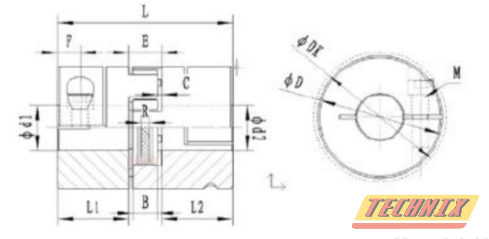 Муфта соединительная JC14-C (d=5 мм) TECHNIX
