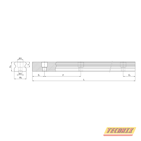 Направляющая HGR35RH L=400 см TECHNIX