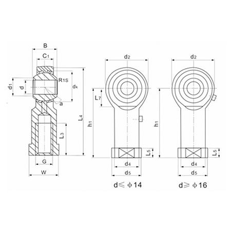 Шарнирный наконечник PHS10X1.25 TECHNIX