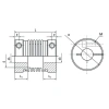 Муфта соединительная сильфонная BC25-C (d=6 мм) TECHNIX