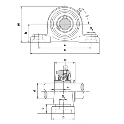 Подшипниковый узел UCP316 TECHNIX