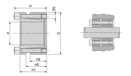 Зажимная втулка KLAA080 (PHF FX41-80x120) TECHNIX