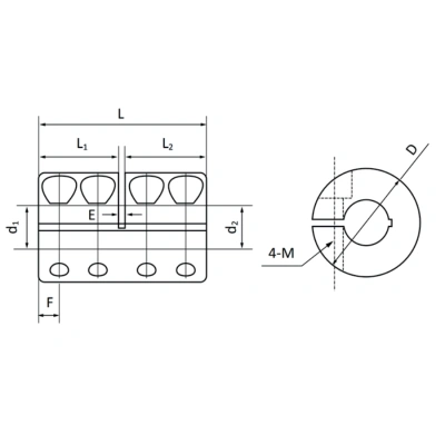 Муфта соединительная жесткая RC16-C (d=5 мм) TECHNIX