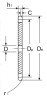 Звездочка без ступицы под расточку для цепи: 08B-1, Z=15, 1/2" x 5/16" CS09015 (PHS 08B-1A15) TECHNI