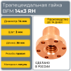 Гайка трапецеидальная с фланцем латунь HPB59-8 BFM 14-3-D (диаметр 14 мм, шаг 3 мм) правая резьба TECHNIX PRO