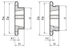 Звездочка под втулку тапербуш для цепи: 08B-1, Z=16, 1/2" x 5/16" TS09016 (PHS 08B-1 TB 16) TECHNIX