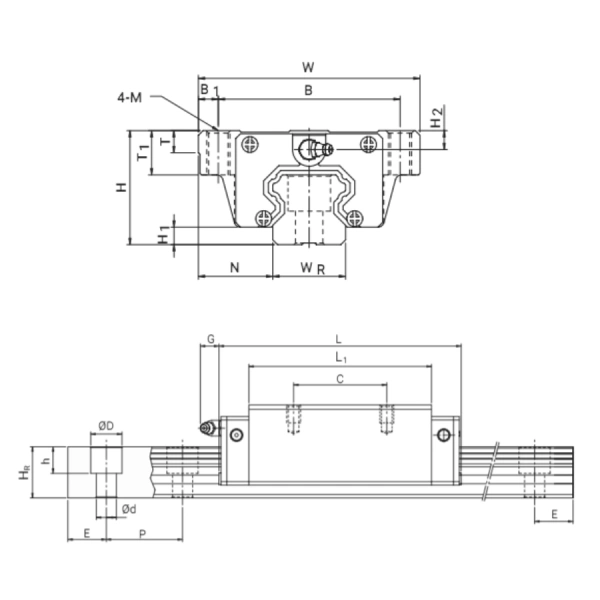 Каретка HGW35CCZAH TECHNIX