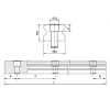 Направляющая RGR25RP L=52 см (роликовая) TECHNIX (чертёж)