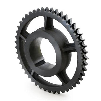 Звездочка со ступицей (чугун) под втулку тапербуш для цепи: 08B-2, Z=45, 1/2" x 5/16" GD09045 TECHNI