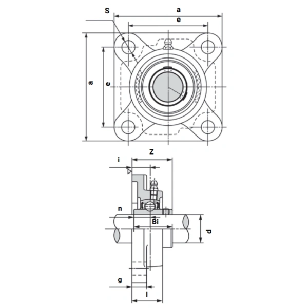 Подшипниковый узел UCF205 LIGHT TECHNIX