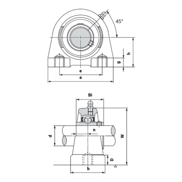 Подшипниковый узел UCPA207 LIGHT TECHNIX