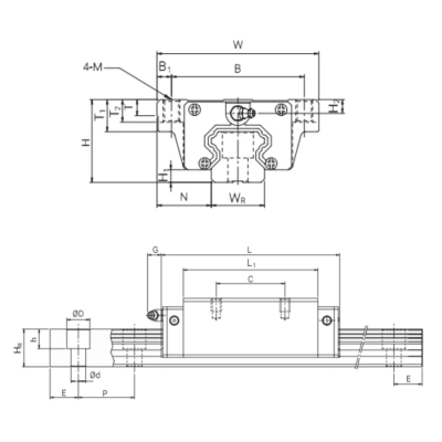Каретка HGW35HCZAH TECHNIX