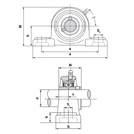 Подшипниковый узел UCP216 LIGHT TECHNIX