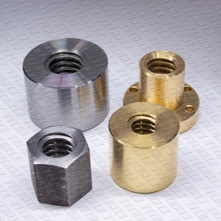 Гайка шестигранная трапецеидальная сталь SKM 32-6-D (диаметр 32 мм, шаг 6 мм) правая резьба TECHNIX PRO