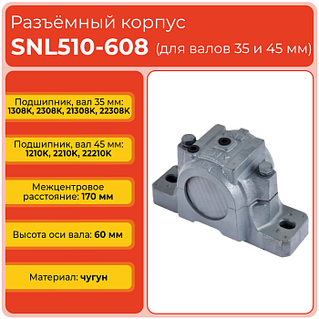 Разъемный корпус SNL510-608 TECHNIX (без подшипника)