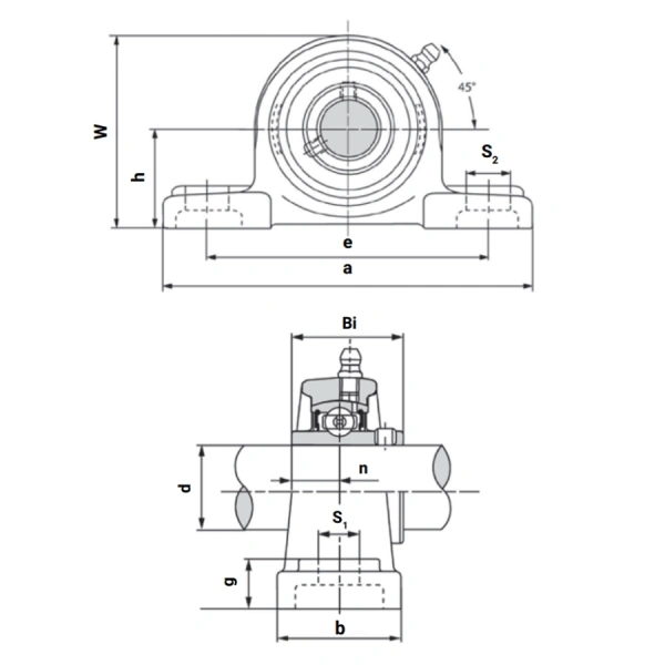 Подшипниковый узел UCP209 TECHNIX