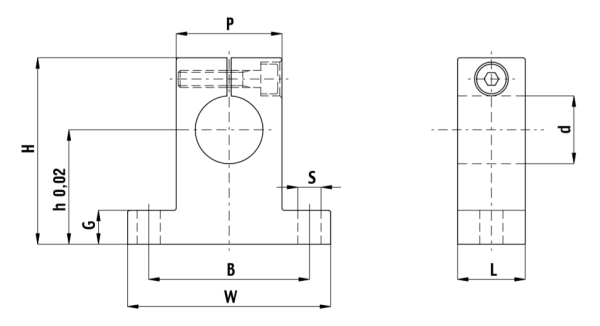 Опора SK08 TECHNIX (чертёж) Опора SK08 TECHNIX (чертёж)
