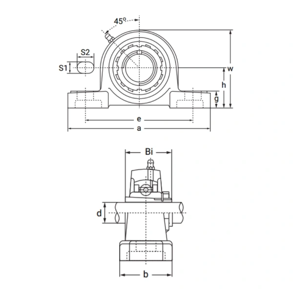 Подшипниковый узел UKP209 TECHNIX