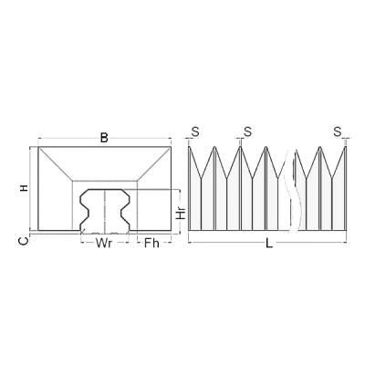 Гофрозащита TNX-R20-300 TECHNIX (чертёж)