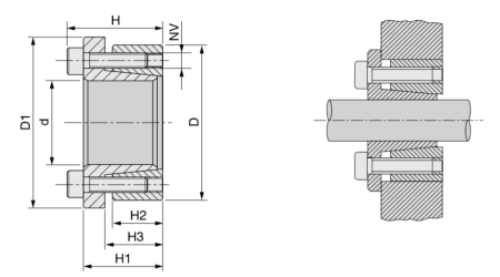 Зажимная втулка KLBB350 (PHF FX52-50x80) TECHNIX