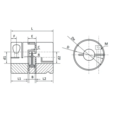 Муфта соединительная виброгасящая JC65-C TECHNIX