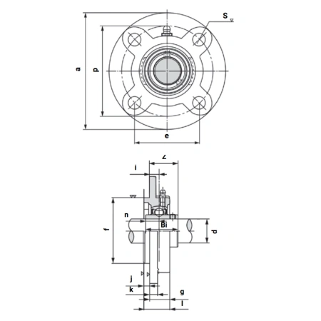 Подшипниковый узел UCFC212 LIGHT TECHNIX