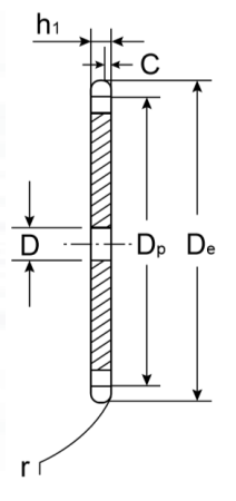 Звездочка без ступицы под расточку для цепи: 08B-1, Z=10, 1/2" x 5/16" CS09010 (PHS 08B-1A10) TECHNI