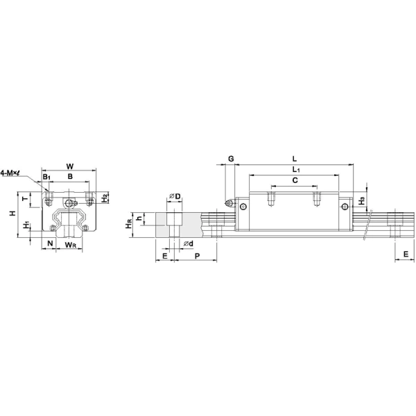 Каретка HGL25HAZAH TECHNIX