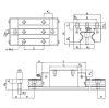 Каретка RGH45CAZAP (роликовая) TECHNIX (чертёж)