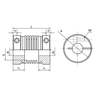 Муфта соединительная сильфонная BC16-C (d=5 мм) TECHNIX