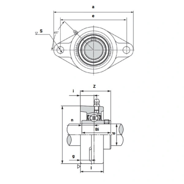 Подшипниковый узел UCFL212 TECHNIX