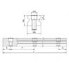 Направляющая RGR30RP L=204 см (роликовая) TECHNIX