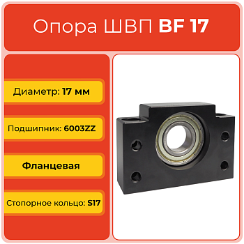 Опора ШВП BF17 (диаметр 17 мм) фланцевая C7 TECHNIX